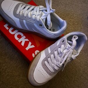 Lucky Brand White and Gray Sneakers
